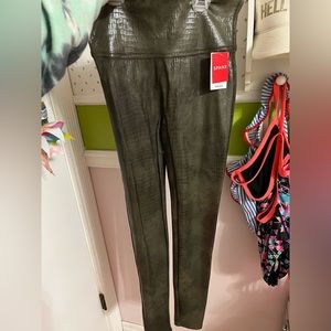 Spanx- Faux Leather/Crocodile Leggings
